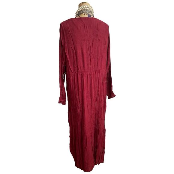 NEW - ROAMAN'S women's burgundy maxi dress - PLUS SIZE 18/20 (L) - Picture 5 of 16